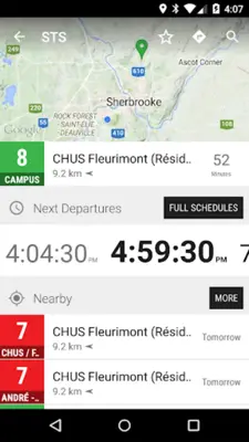 MonTransit STS Bus (Sherbrooke) android App screenshot 1